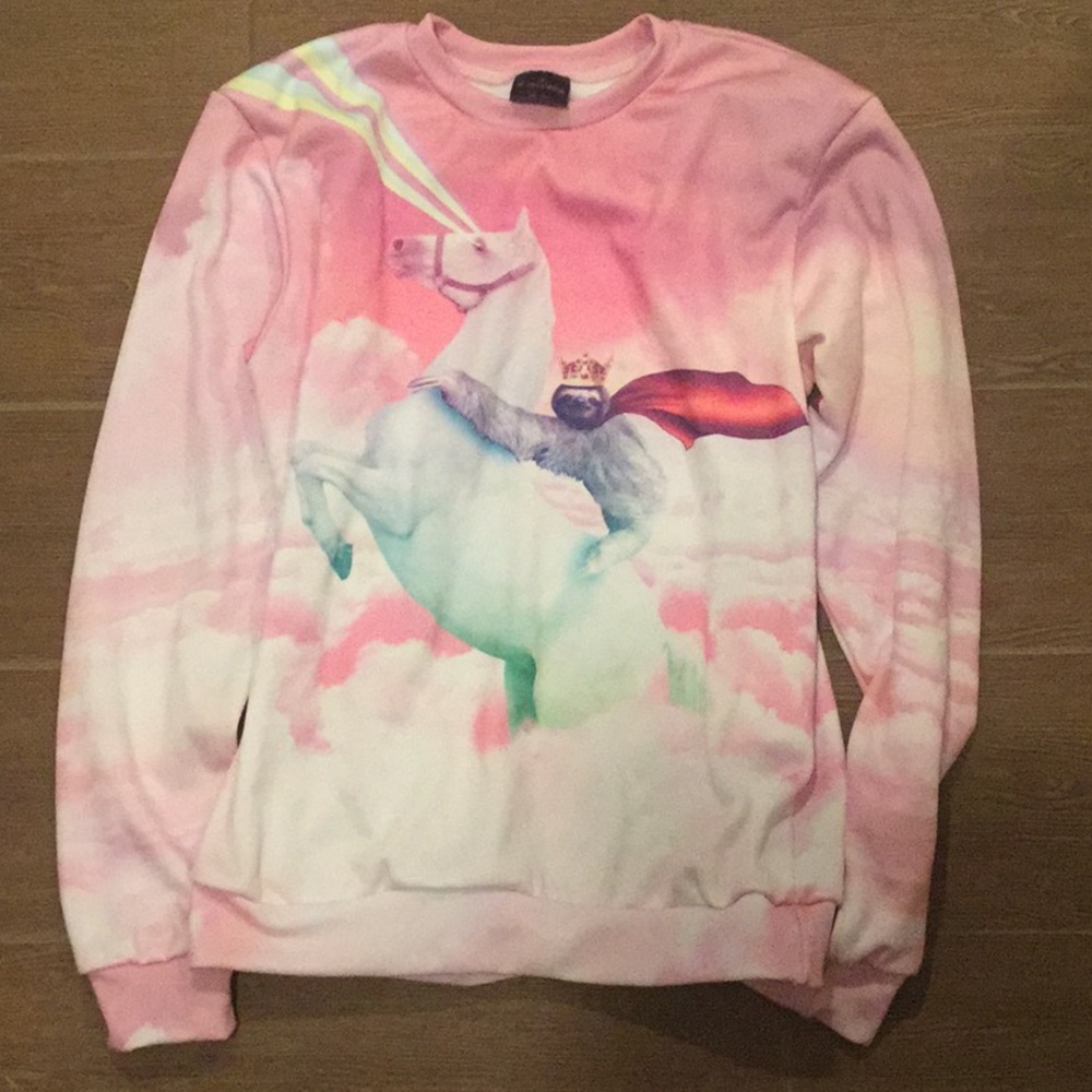 Mr. GuGu and Miss Go sloth unicorn sweatshirt